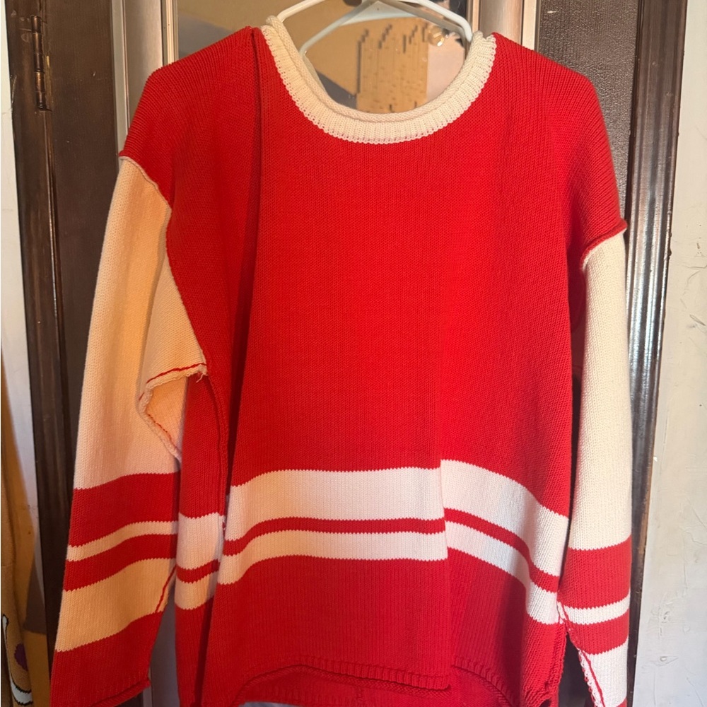 WE THE FREE Sweater in Red and White new with tag